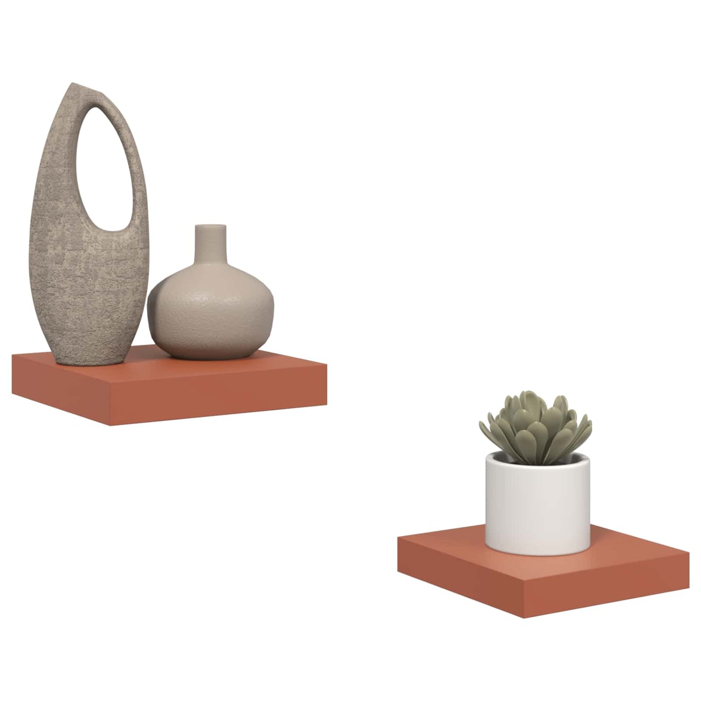 Falpolc Falra szerelhető 2 pcs Piros 23 x 23,5 x 3,8 cm