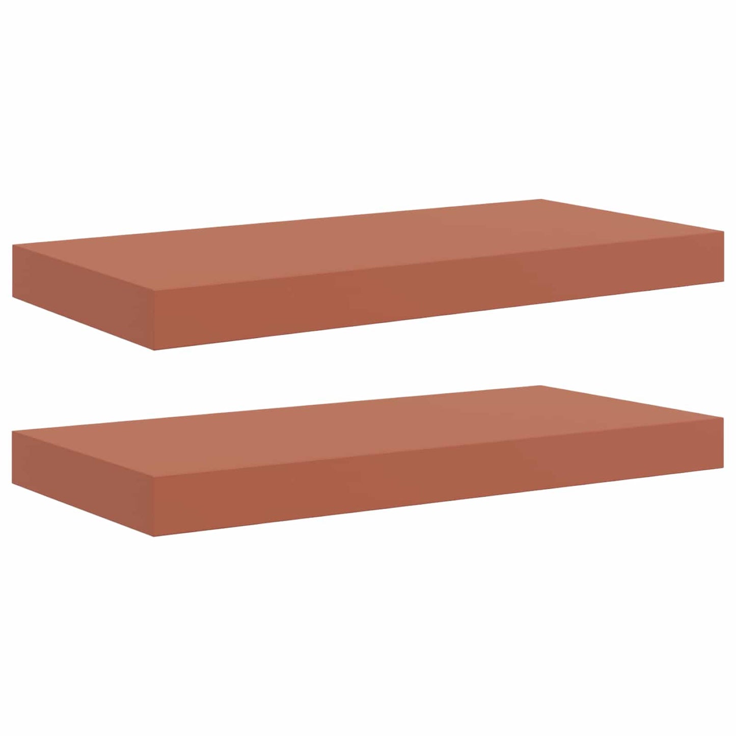 Falpolc Falra szerelhető 2 pcs Piros 50 x 23,5 x 3,8 cm