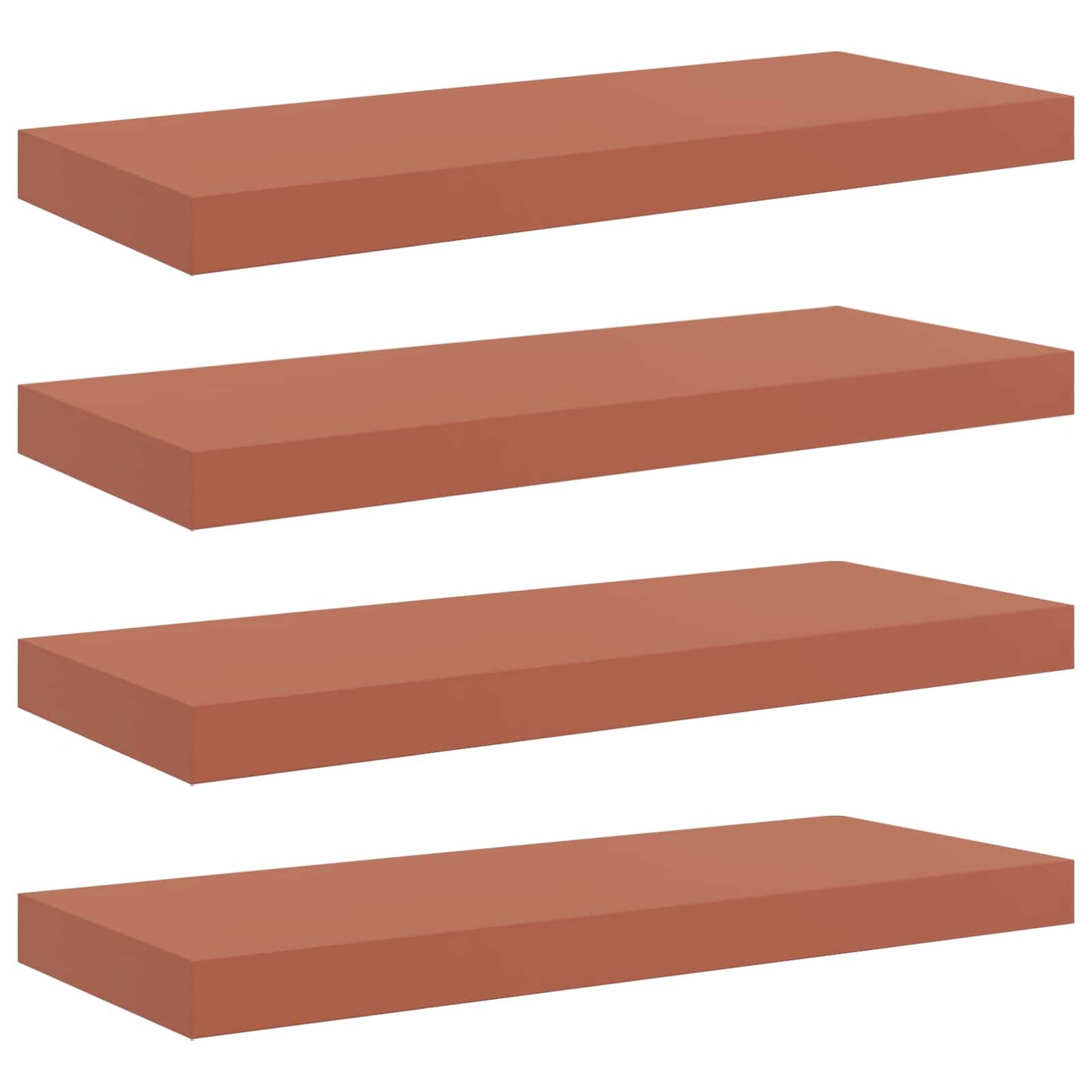 Falpolc Falra szerelhető 4 pcs Piros 60 x 23,5 x 3,8 cm