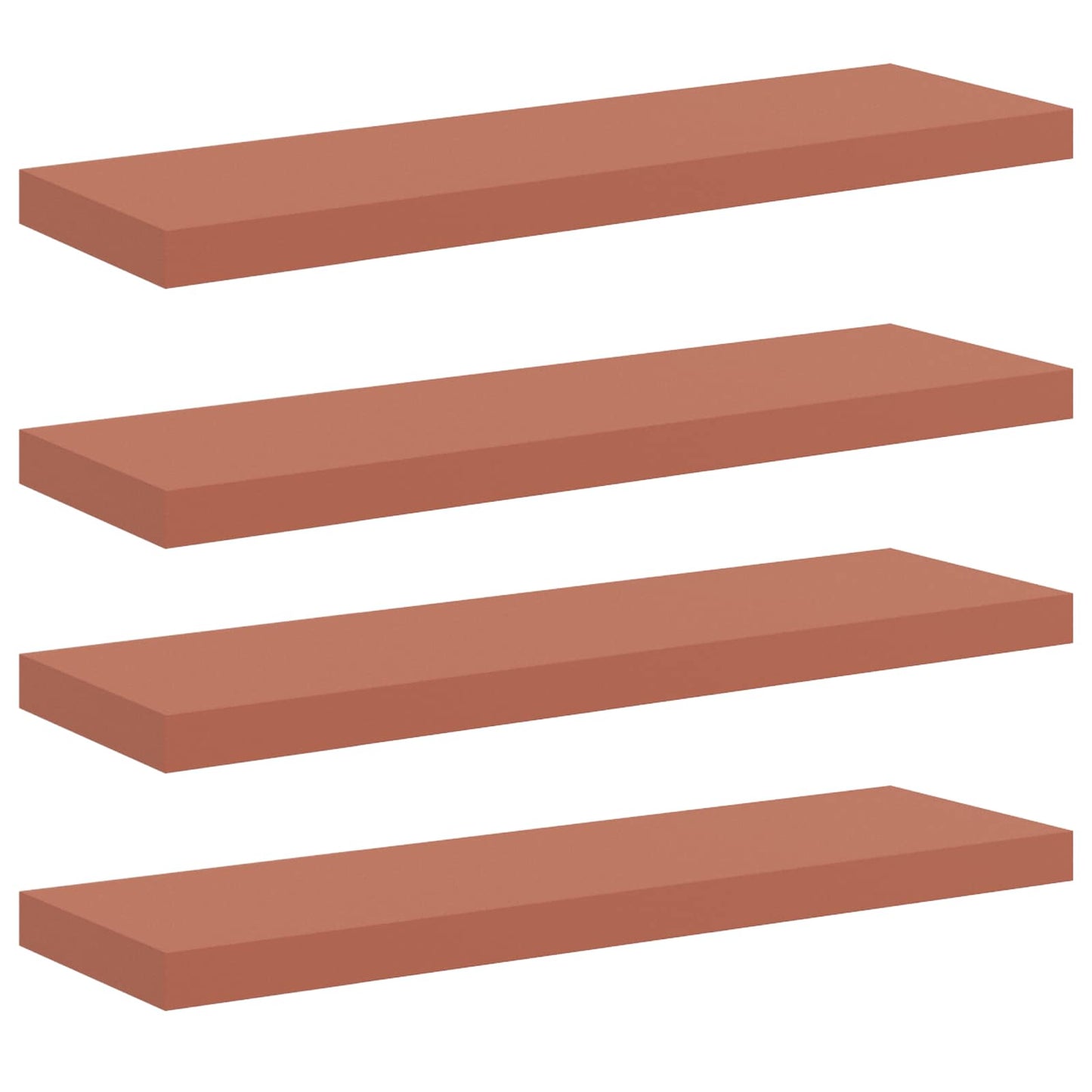 Falpolc Falra szerelhető 4 pcs Piros 90 x 23,5 x 3,8 cm
