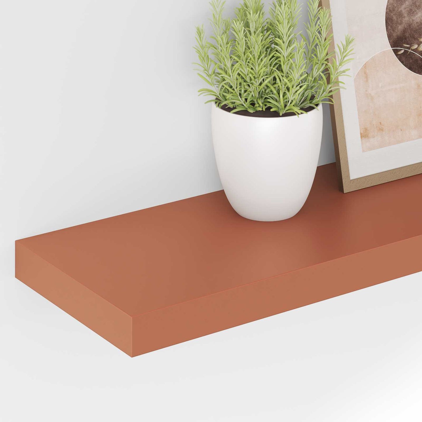 Falpolc Falra szerelhető Piros 120 x 23,5 x 3,8 cm Szerelt Fa