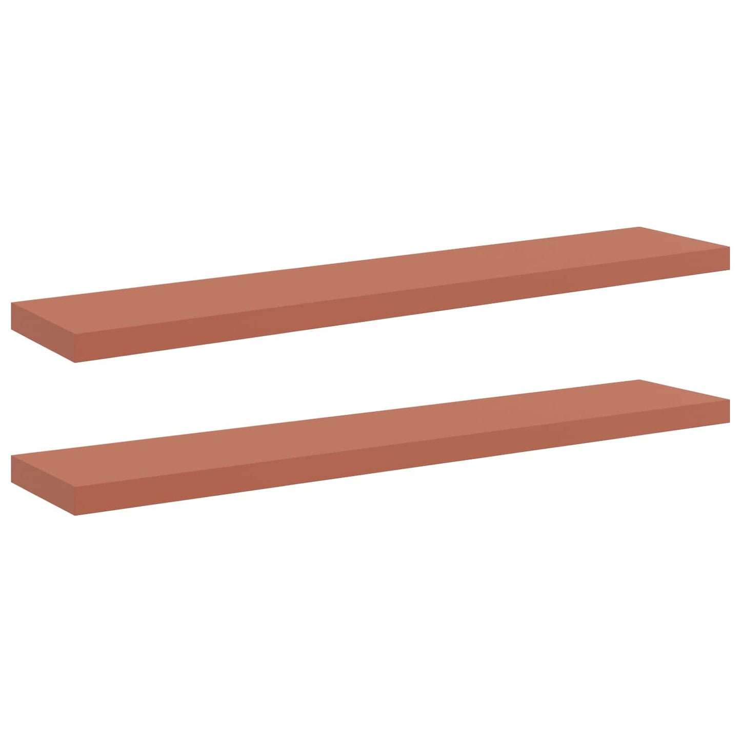 Falpolc Falra szerelhető 2 pcs Piros 120 x 23,5 x 3,8 cm
