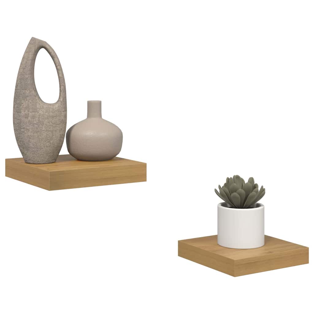 Falpolc Falra szerelhető 2 pcs Barna 23 x 23,5 x 3,8 cm