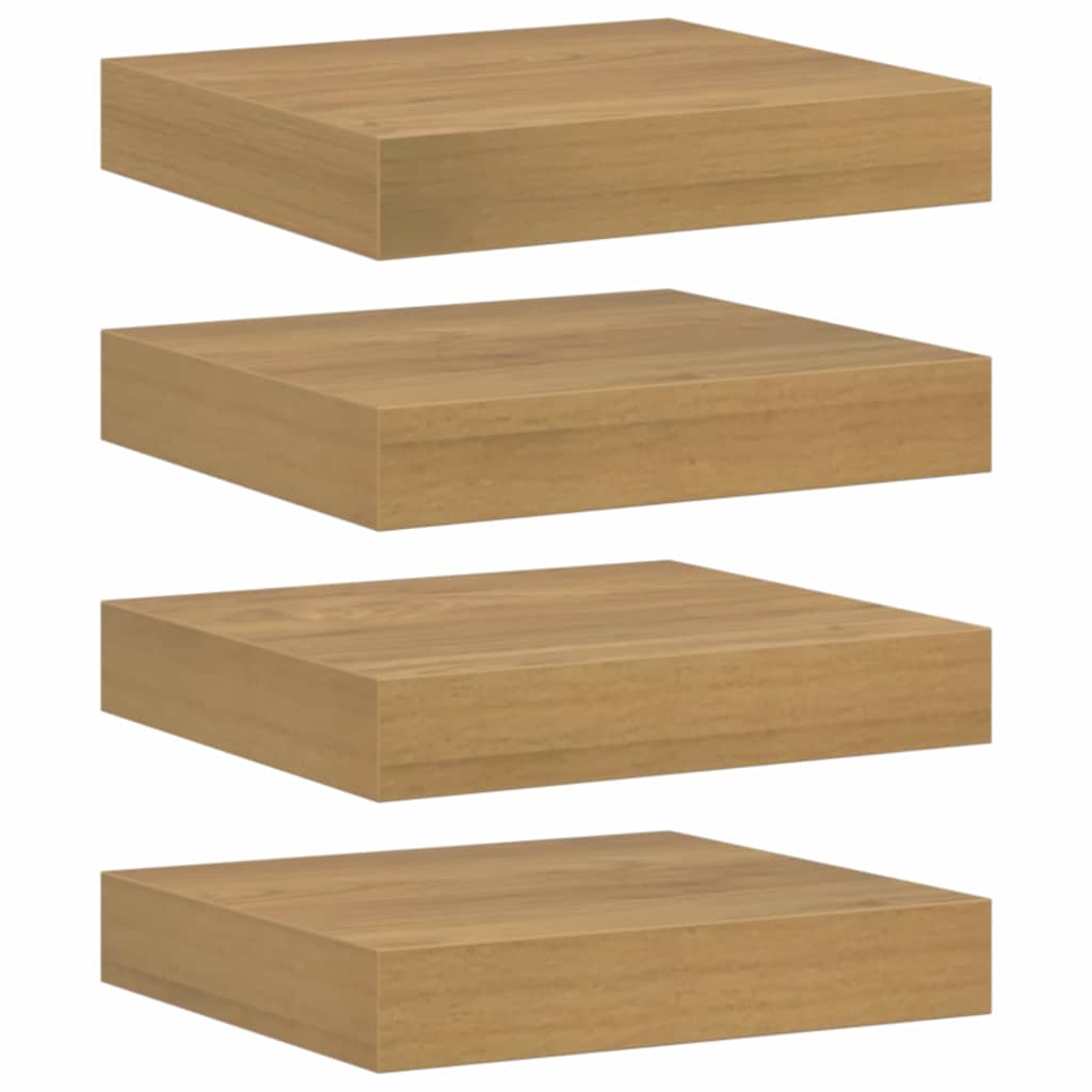 Falpolc Falra szerelhető 4 pcs Barna 23 x 23,5 x 3,8 cm