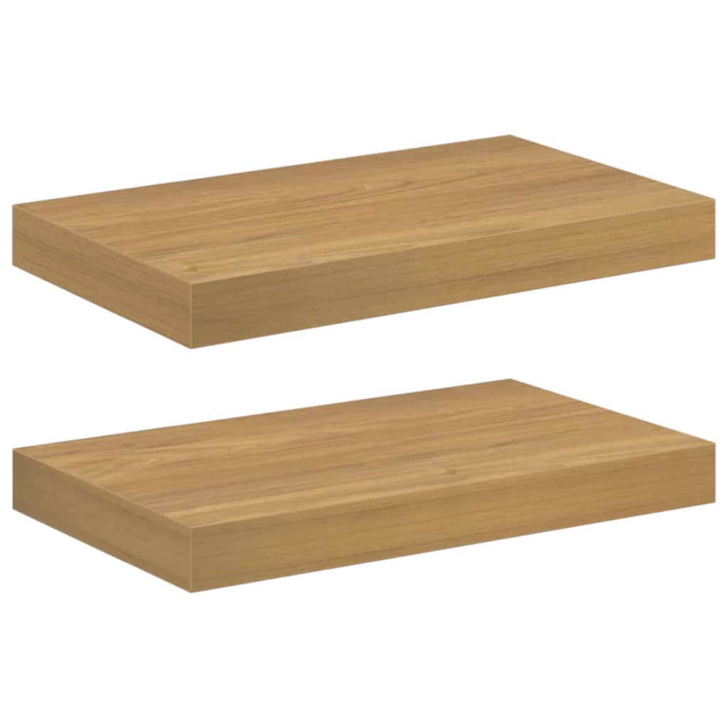 Falpolc 2 db Barna 40 x 23,5 x 3,8 cm Szerelt Fa