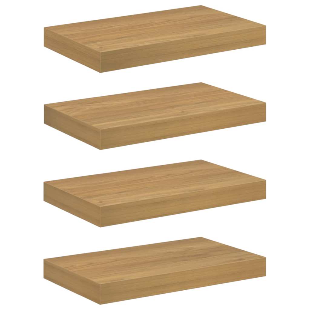 Falpolc 4 db Barna 40 x 23,5 x 3,8 cm Szerelt Fa