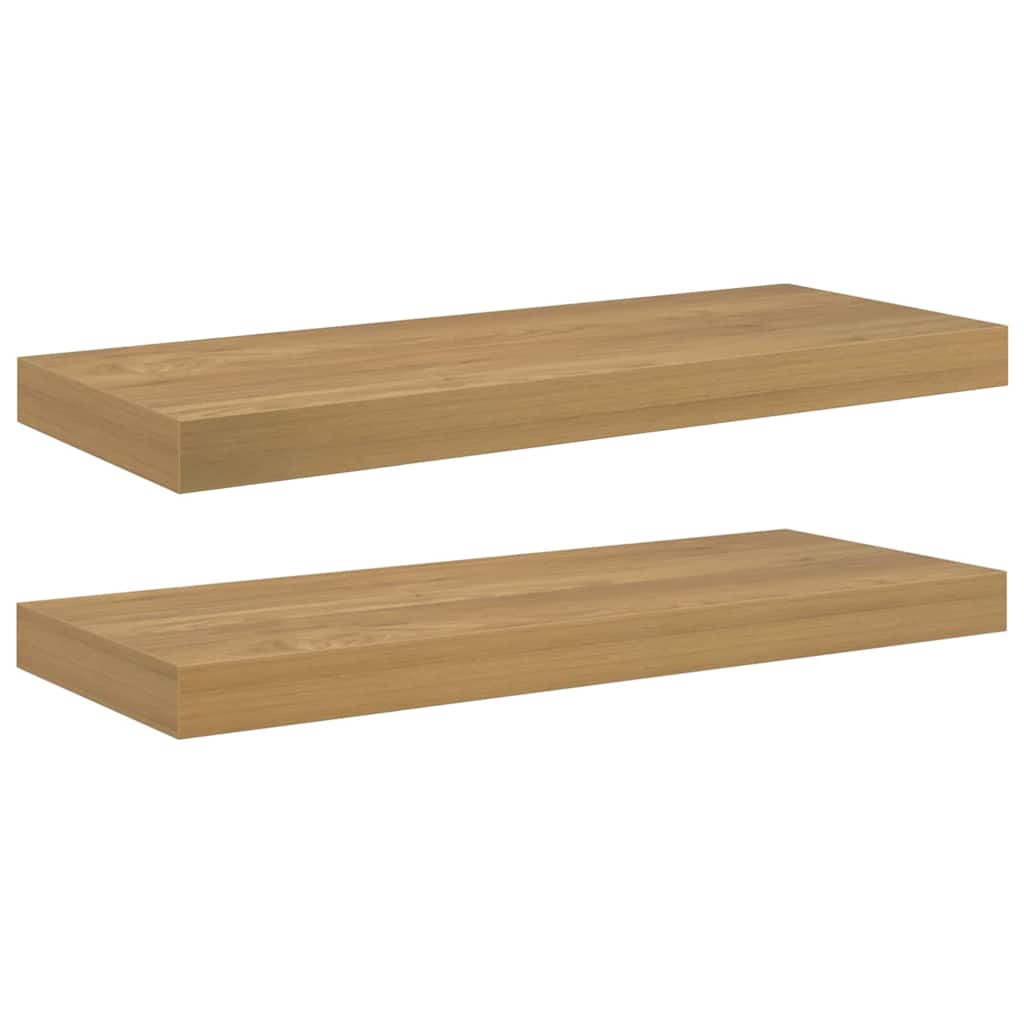 Falpolc Falra szerelhető 2 pcs Barna 60 x 23,5 x 3,8 cm