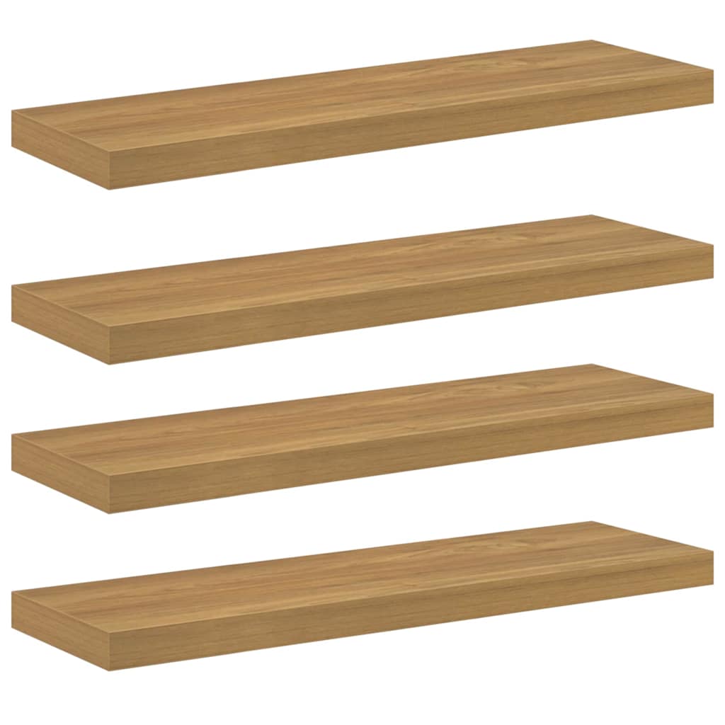 Falpolc Falra szerelhető 4 pcs Barna 90 x 23,5 x 3,8 cm