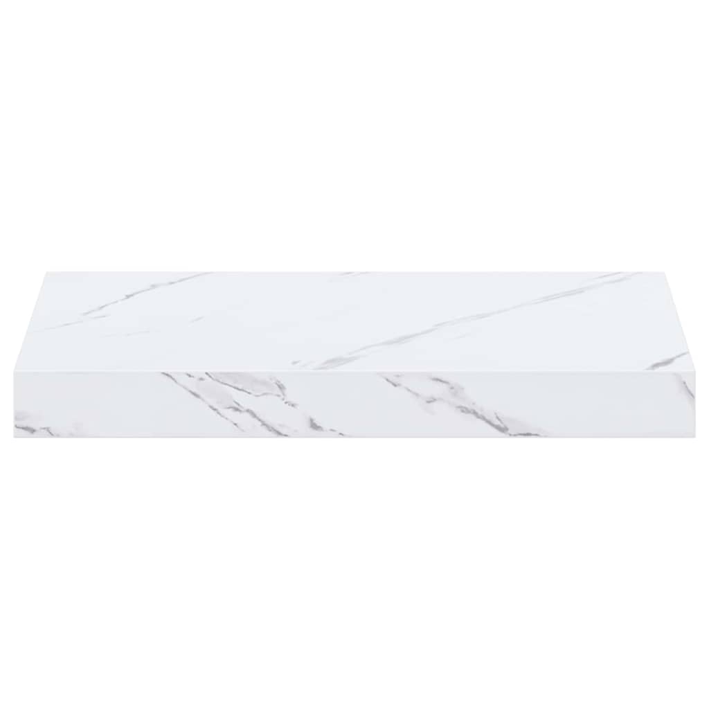 Falpolc Falra szerelhető 2 pcs Fehér márvány 40 x 23,5 x 3,8 cm