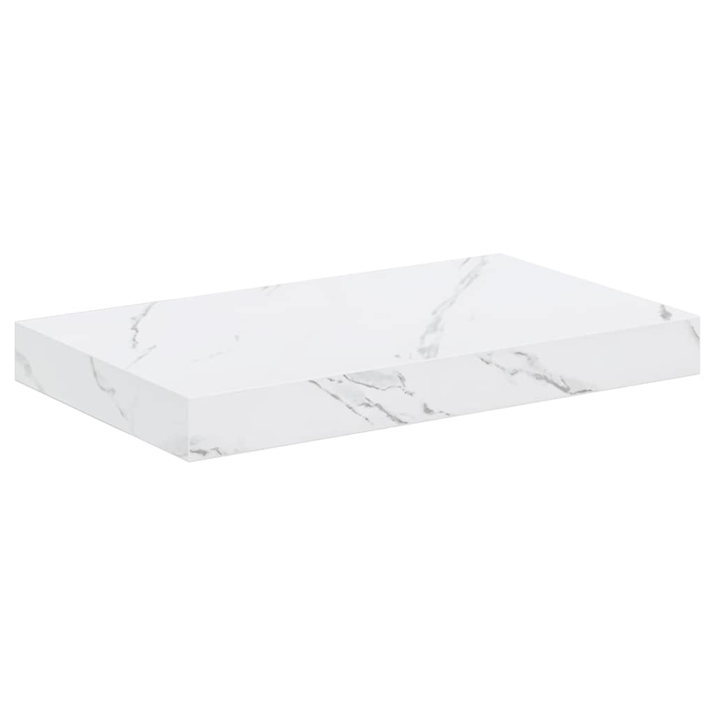 Falpolc Falra szerelhető 4 pcs Fehér márvány 40 x 23,5 x 3,8 cm