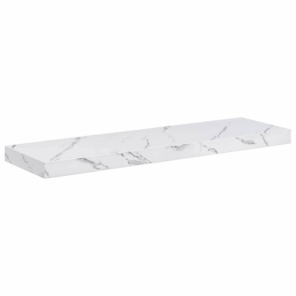 Falpolc Falra szerelhető 4 pcs Fehér márvány 90 x 23,5 x 3,8 cm