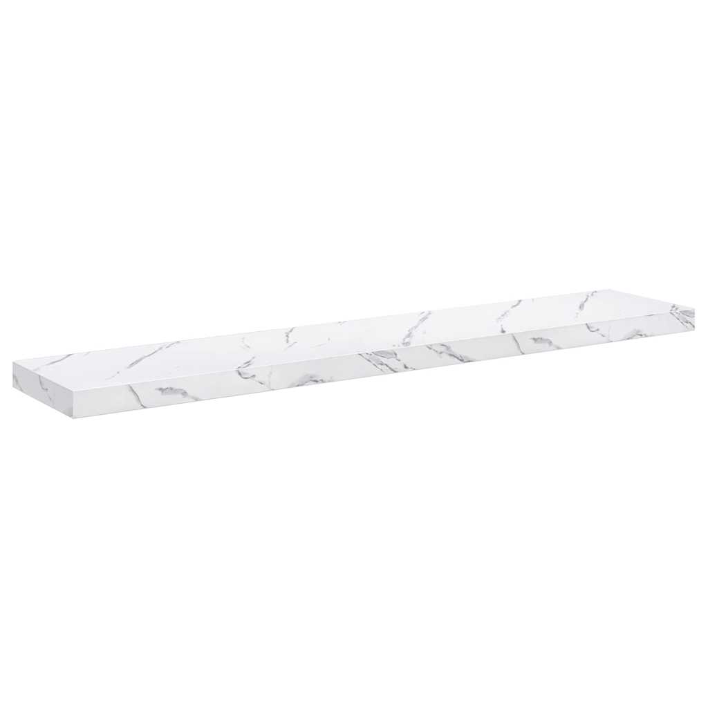 Falpolc Falra szerelhető 2 pcs Fehér márvány Szerelt Fa