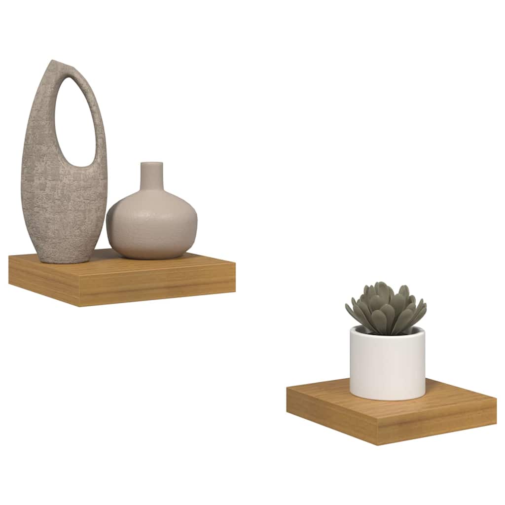 Falpolc Falra szerelhető 2 pcs Bézs 23 x 23,5 x 3,8 cm