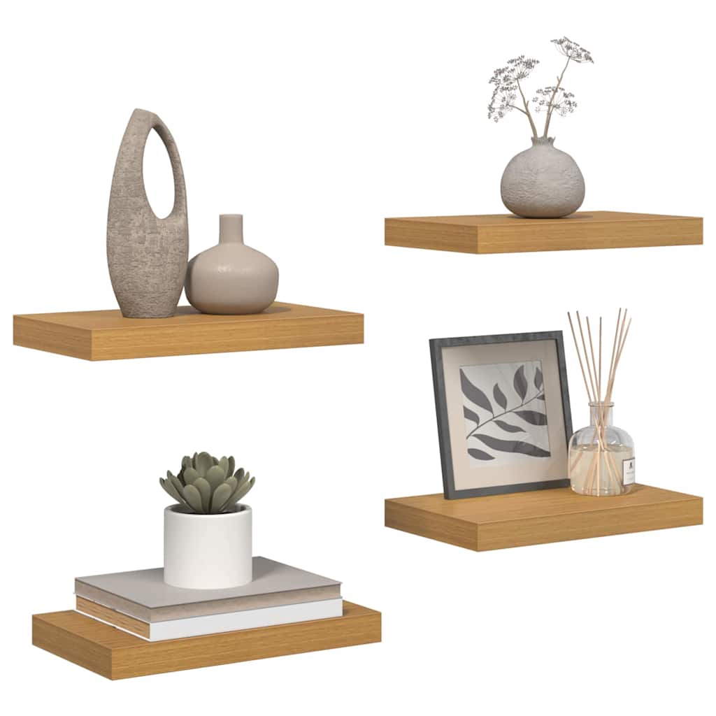 Falpolc Falra szerelhető 4 pcs Bézs 40 x 23,5 x 3,8 cm