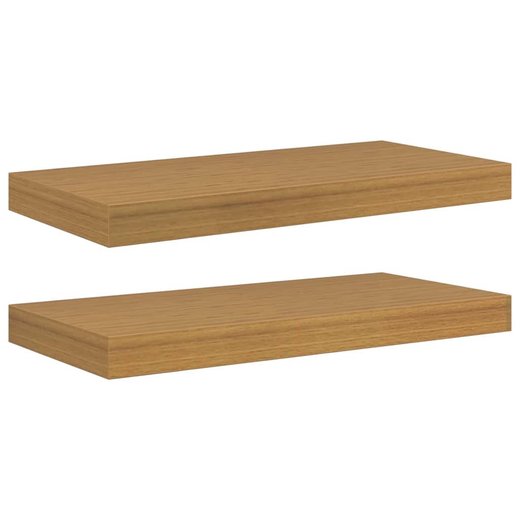 Falpolc Falra szerelhető 2 pcs Bézs 50 x 23,5 x 3,8 cm