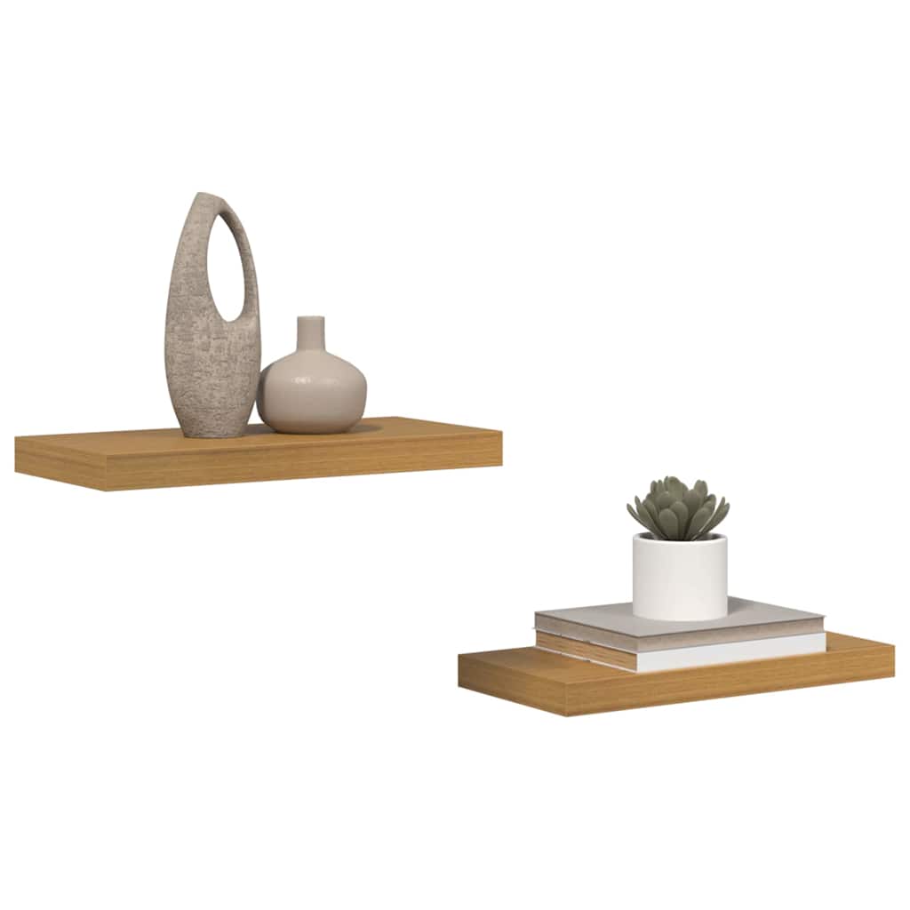 Falpolc Falra szerelhető 2 pcs Bézs 50 x 23,5 x 3,8 cm