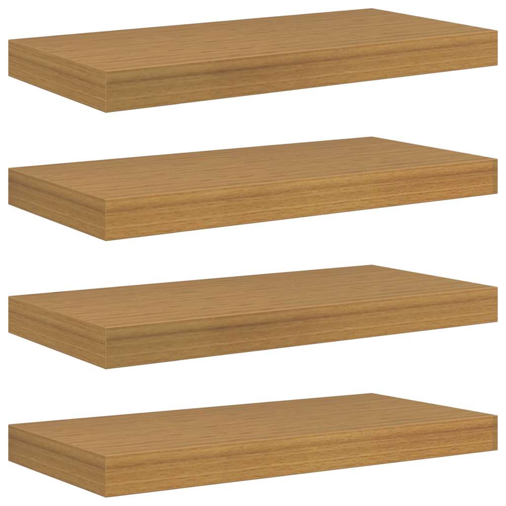 Falpolc Falra szerelhető 4 pcs Bézs 50 x 23,5 x 3,8 cm
