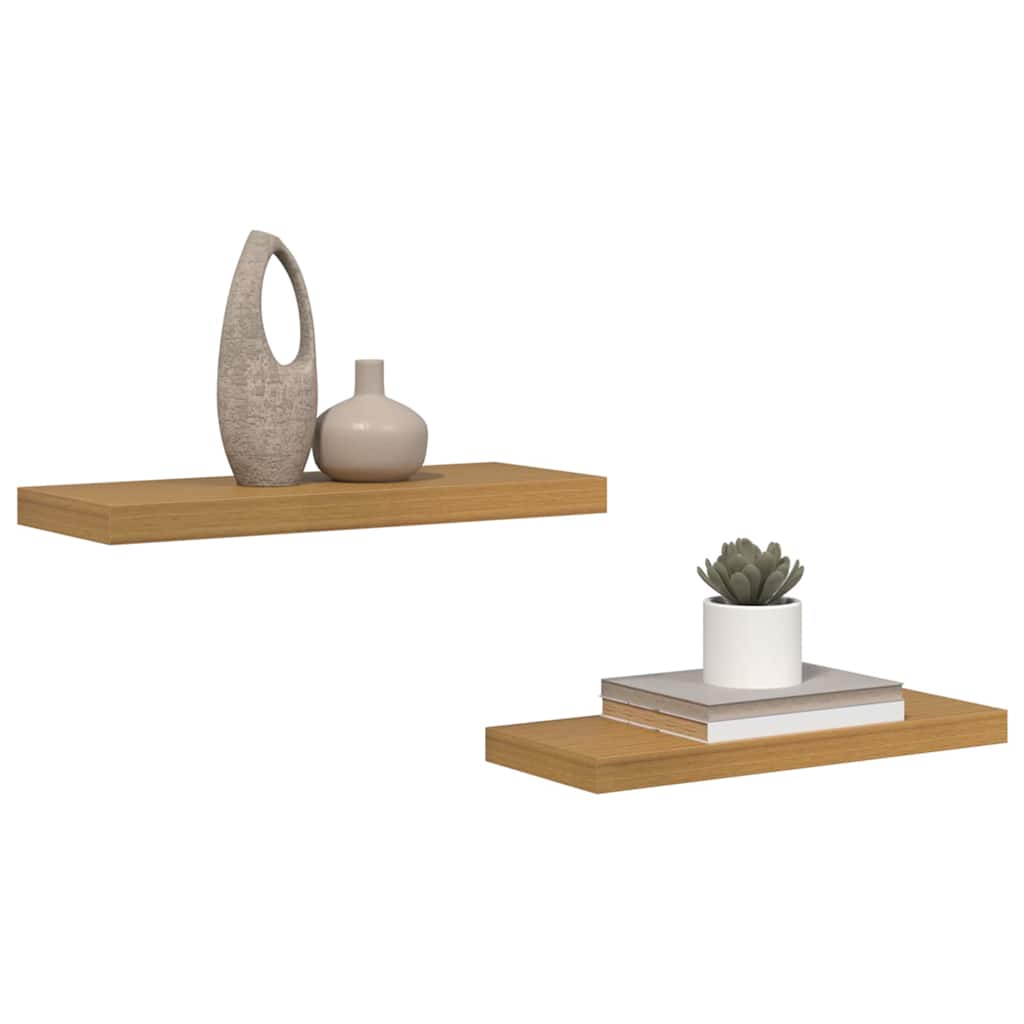 Falpolc Falra szerelhető 2 pcs Bézs 60 x 23,5 x 3,8 cm
