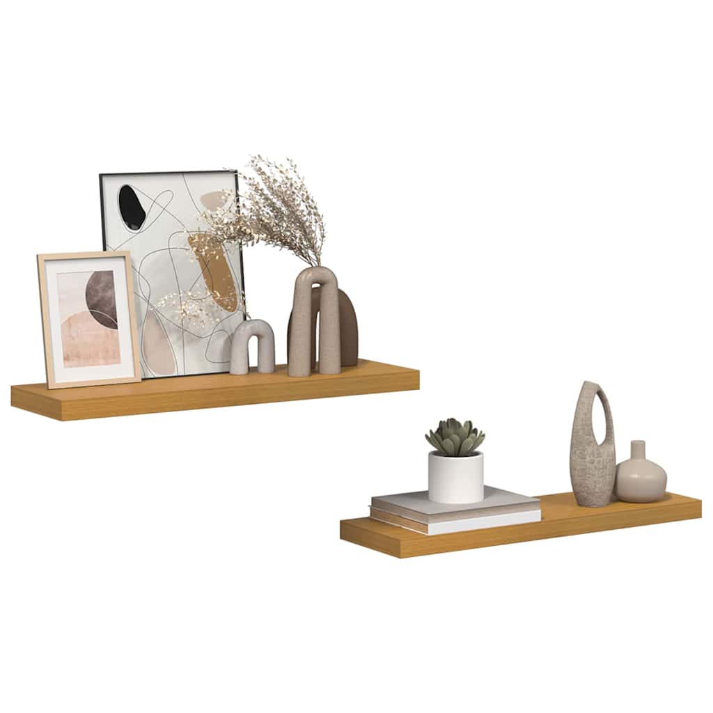 Falpolc Falra szerelhető 2 pcs Bézs 80 x 23,5 x 3,8 cm
