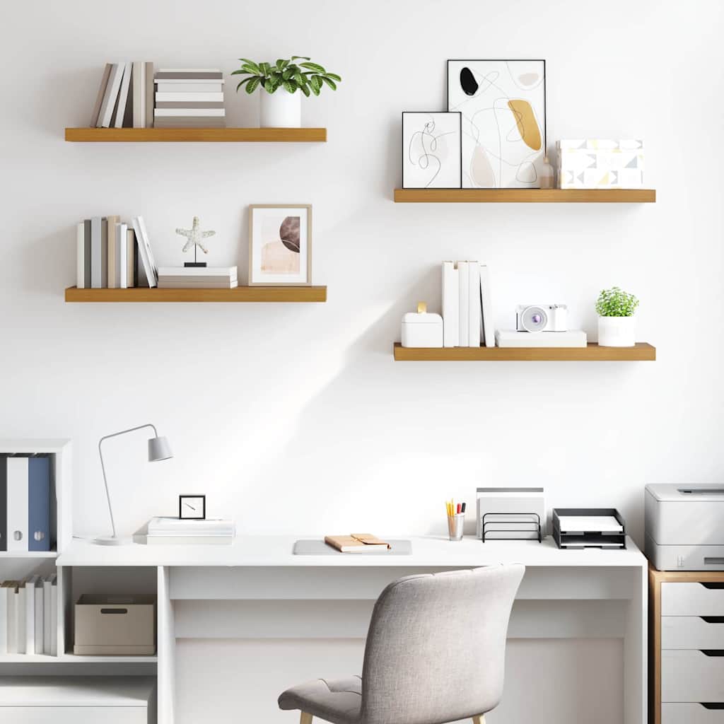 Falpolc Falra szerelhető 4 pcs Bézs 90 x 23,5 x 3,8 cm