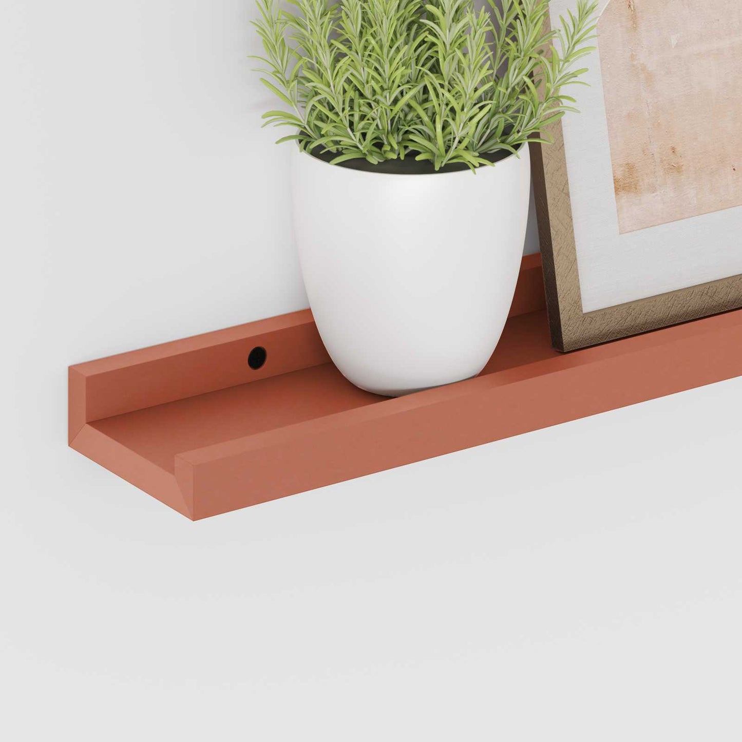 Falpolc Falra szerelhető 2 db Piros 40 x 9 x 3 cm Szerelt Fa