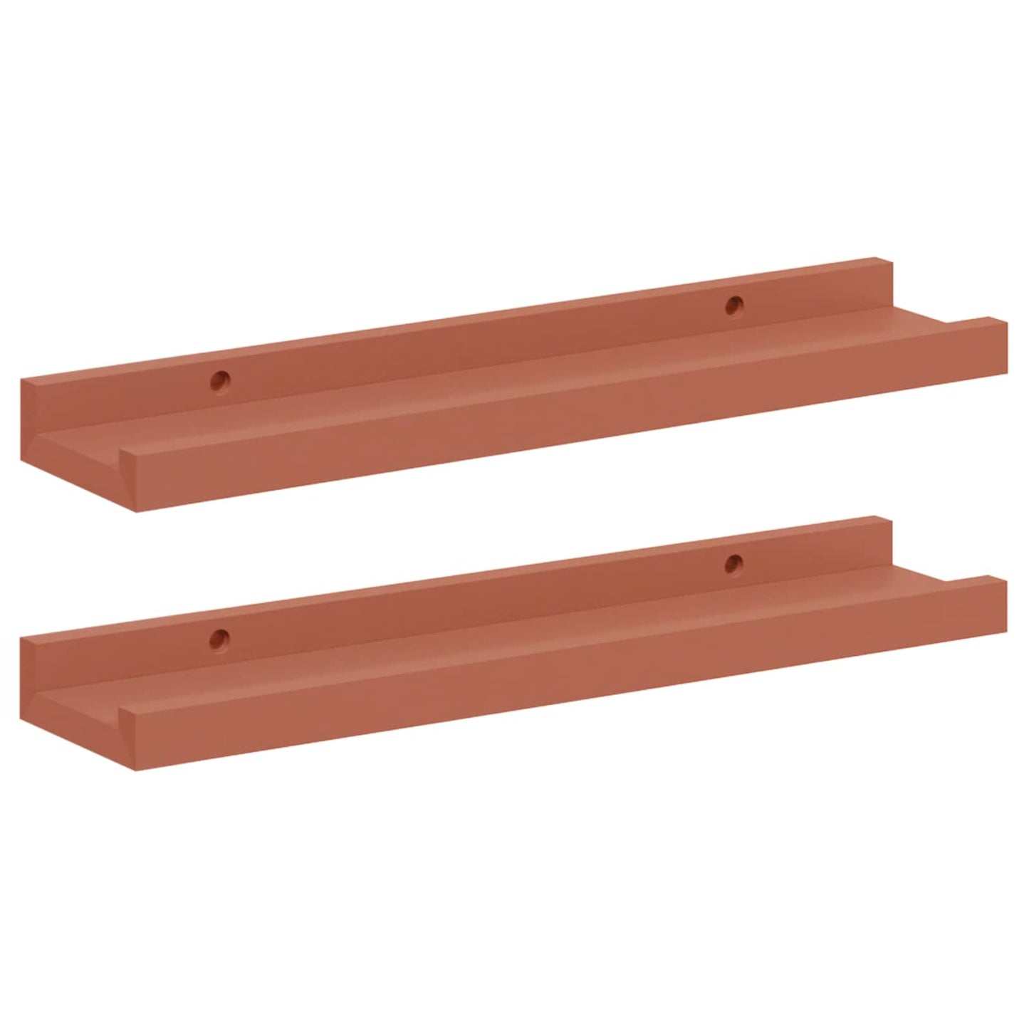 Falpolc Falra szerelhető 2 db Piros 40 x 9 x 3 cm Szerelt Fa