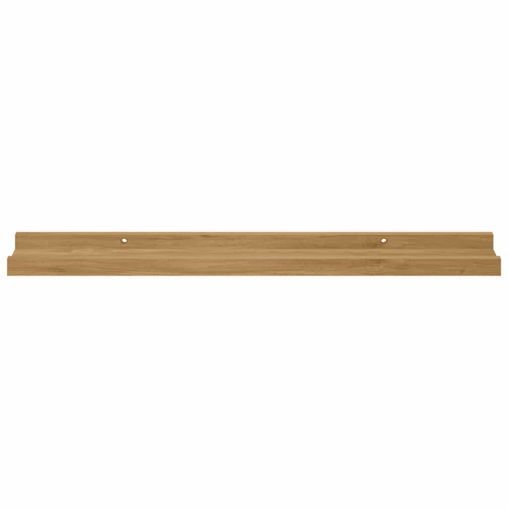 Falpolc Falra szerelhető 2 db Barna 60 x 9 x 3 cm Szerelt Fa