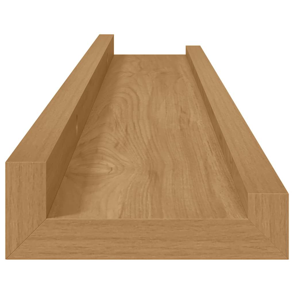 Falpolc Falra szerelhető 2 db Barna 60 x 9 x 3 cm Szerelt Fa