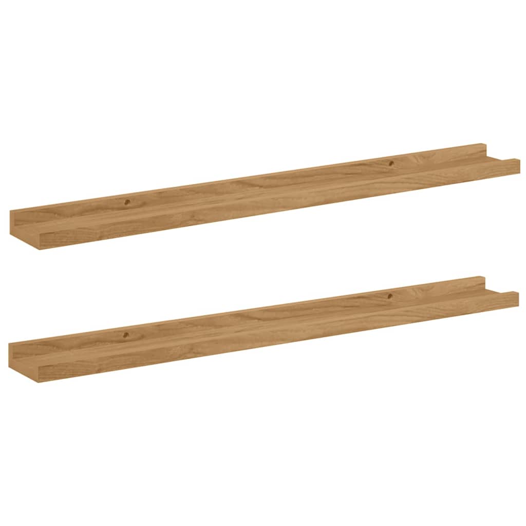 Falpolc Falra szerelhető 2 db Barna 80 x 9 x 3 cm Szerelt Fa