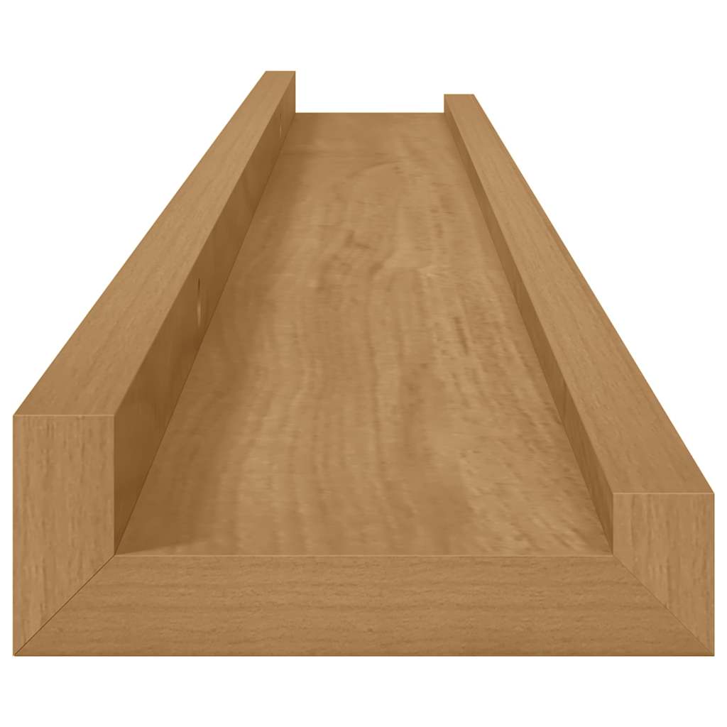 Falpolc Falra szerelhető 2 db Barna 80 x 9 x 3 cm Szerelt Fa