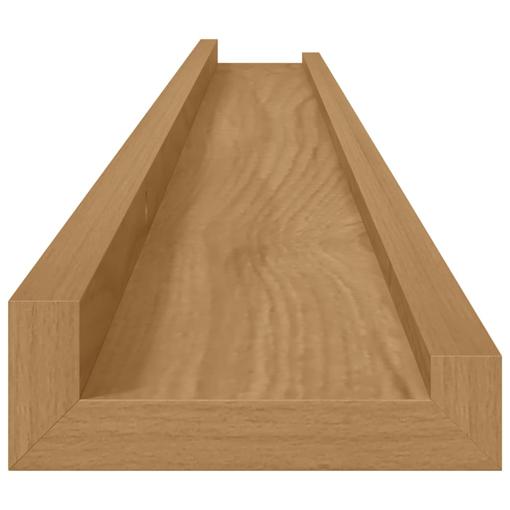 Falpolc Falra szerelhető 2 db Barna 100 x 9 x 3 cm Szerelt Fa