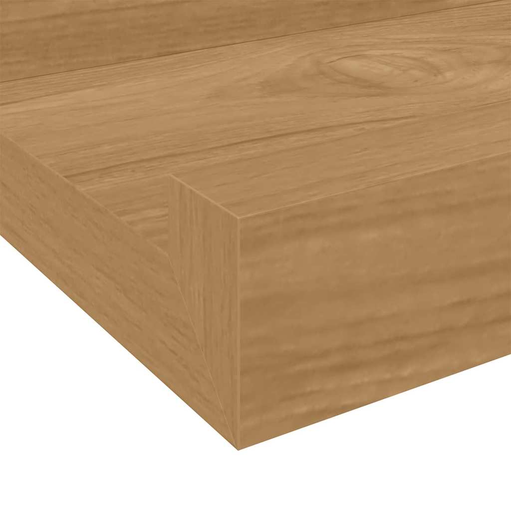 Falpolc Falra szerelhető 4 db Barna 60 x 9 x 3 cm Szerelt Fa