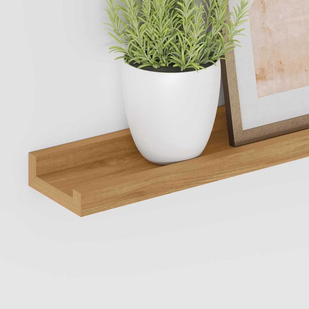 Falpolc Falra szerelhető 4 db Barna 80 x 9 x 3 cm Szerelt Fa