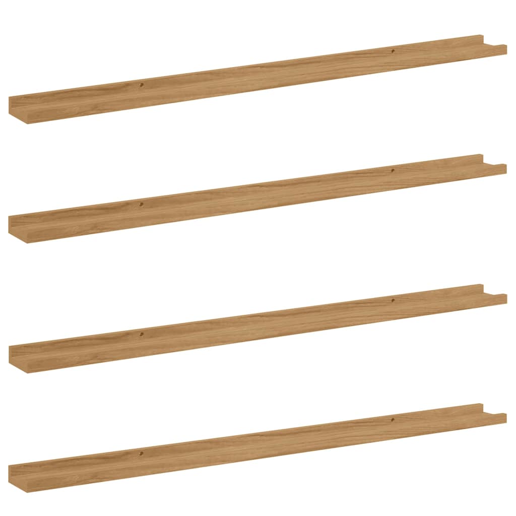 Falpolc Falra szerelhető 4 db Barna 115 x 9 x 3 cm Szerelt Fa
