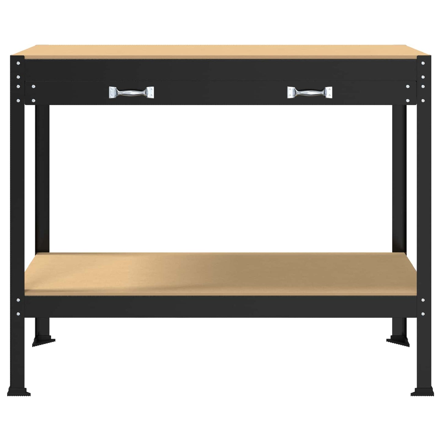 Munkapad fiókkal Fekete 114 x 54 x 91 cm Mérnöki fa és fém