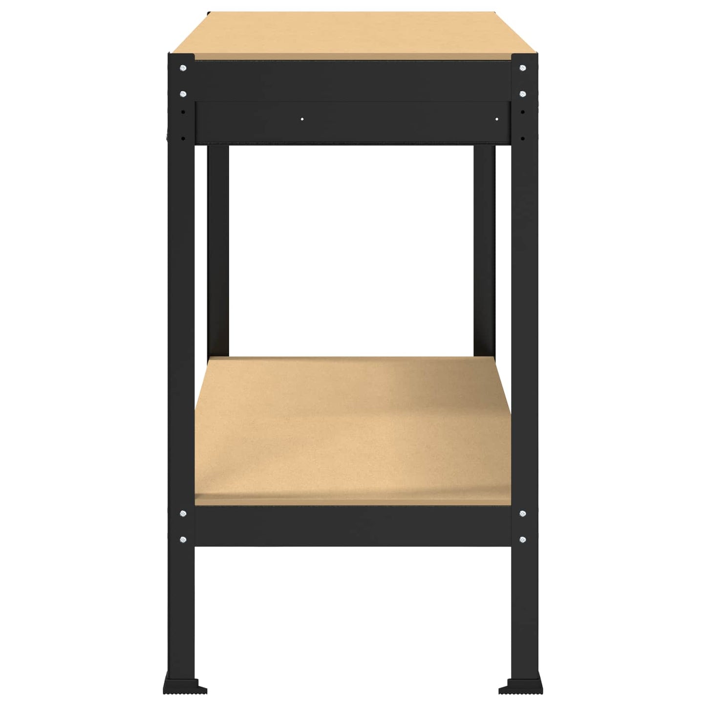 Munkapad fiókkal Fekete 114 x 54 x 91 cm Mérnöki fa és fém