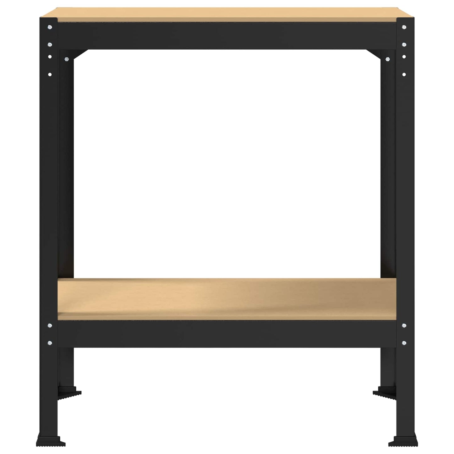 Munkapad polcokkal Fekete 81 x 41 x 91 cm Mérnöki fa és fém