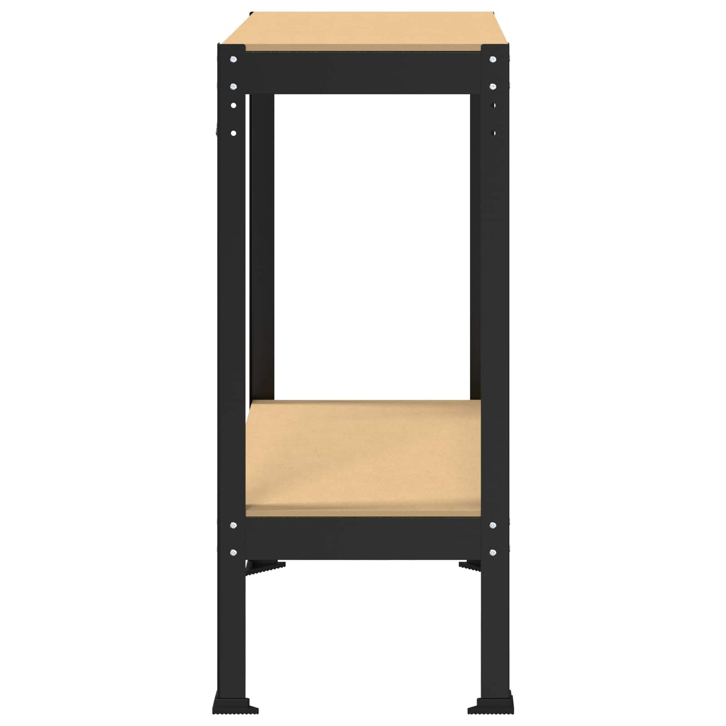 Munkapad polcokkal Fekete 81 x 41 x 91 cm Mérnöki fa és fém