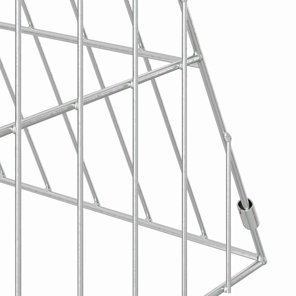 Nyúl Ketrec Ezüst 215 x 55 x 55 cm Horganyzott acél
