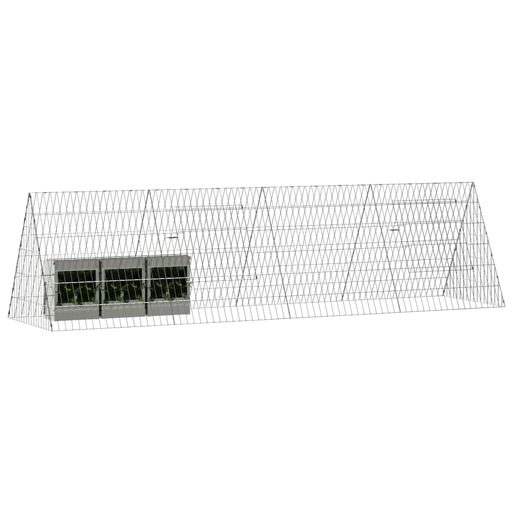 Nyúl Ketrec Ezüst 215 x 55 x 55 cm Horganyzott acél