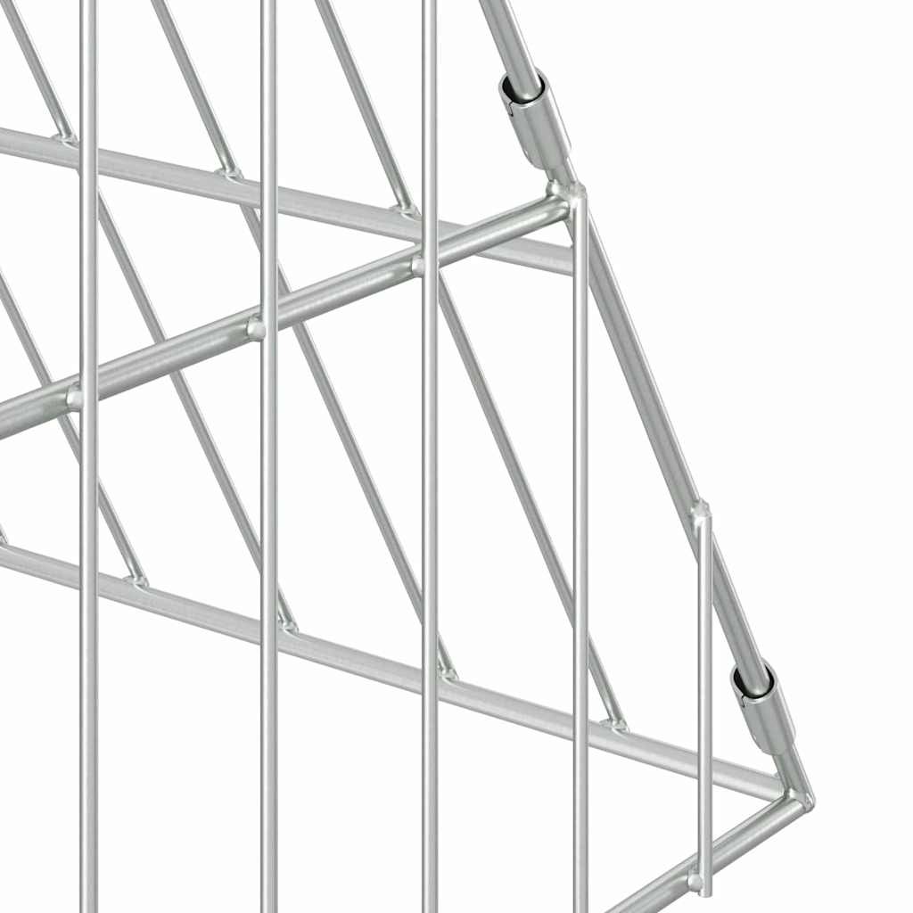 Nyúl Ketrec Ezüst 215 x 100 x 85 cm Horganyzott acél