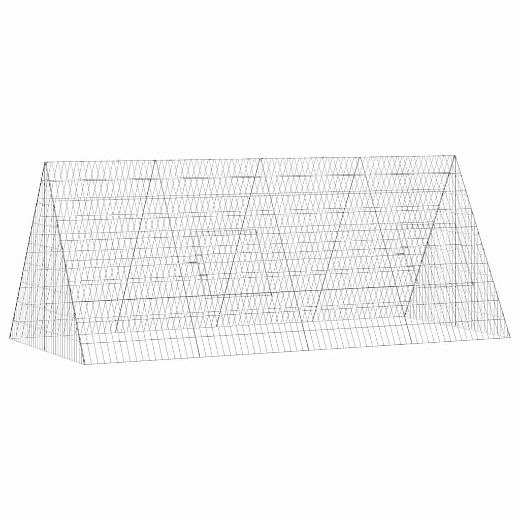 Nyúl Ketrec Ezüst 215 x 100 x 85 cm Horganyzott acél