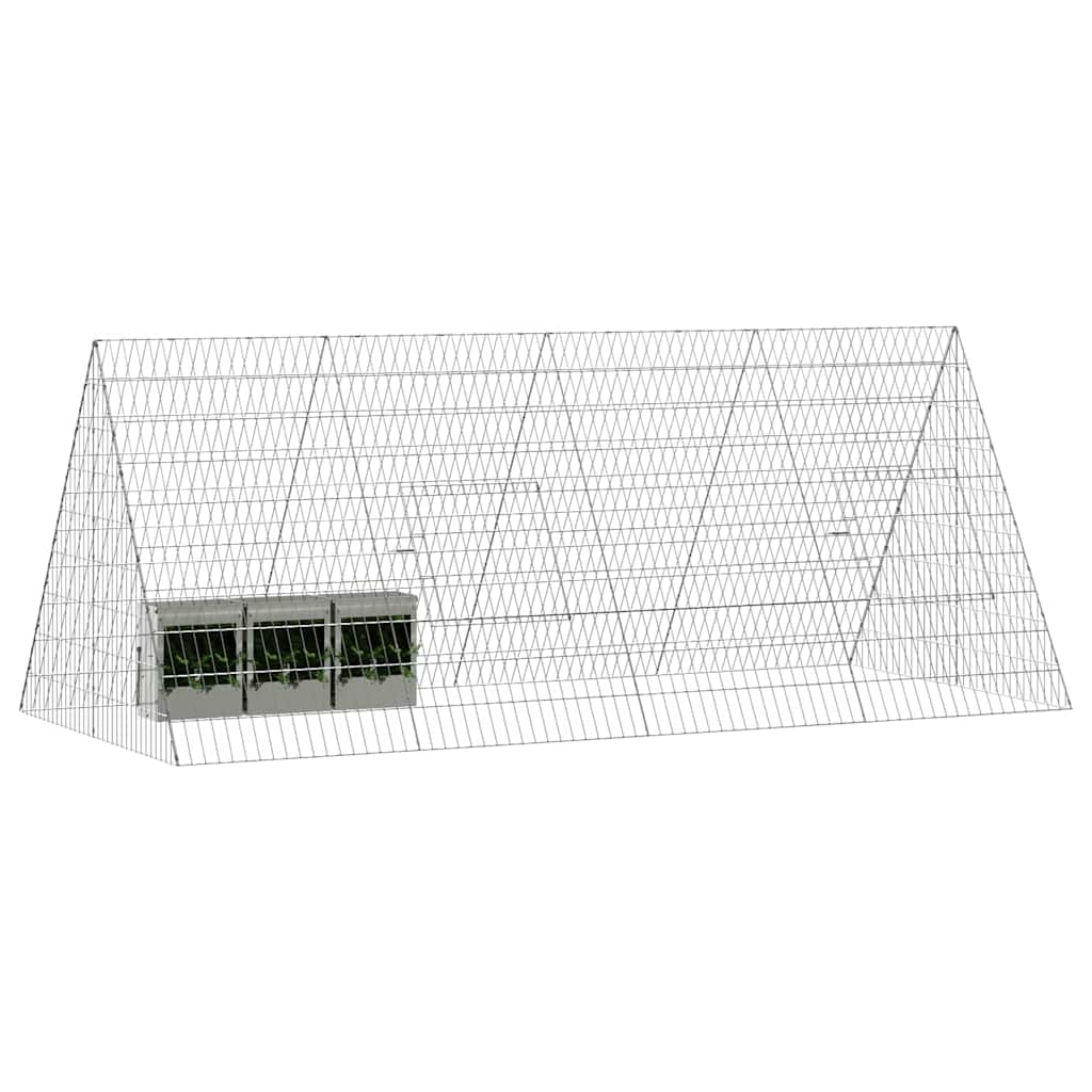 Nyúl Ketrec Ezüst 215 x 100 x 85 cm Horganyzott acél