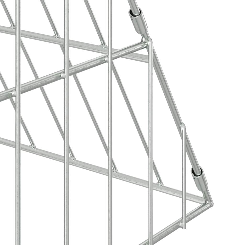 Nyúl Ketrec Ezüst 430 x 100 x 85 cm Horganyzott acél