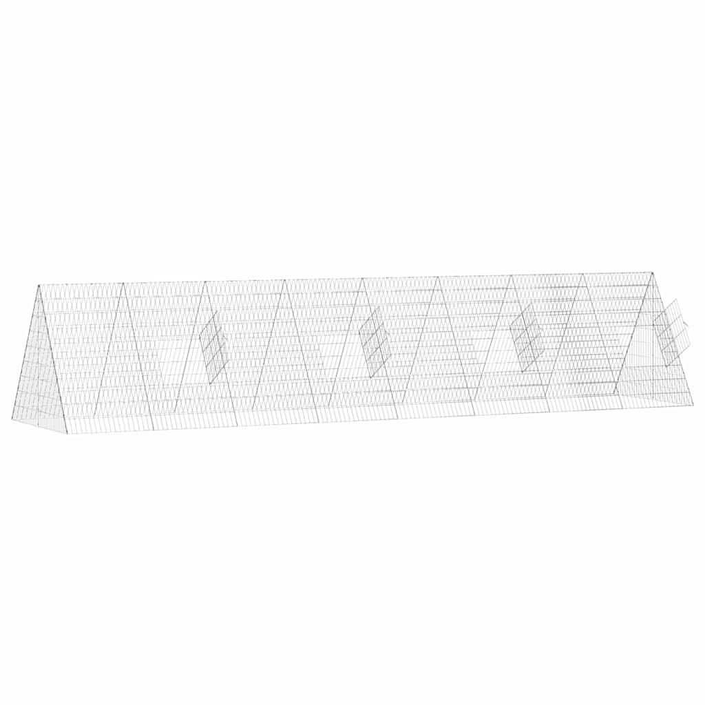 Nyúl Ketrec Ezüst 430 x 100 x 85 cm Horganyzott acél