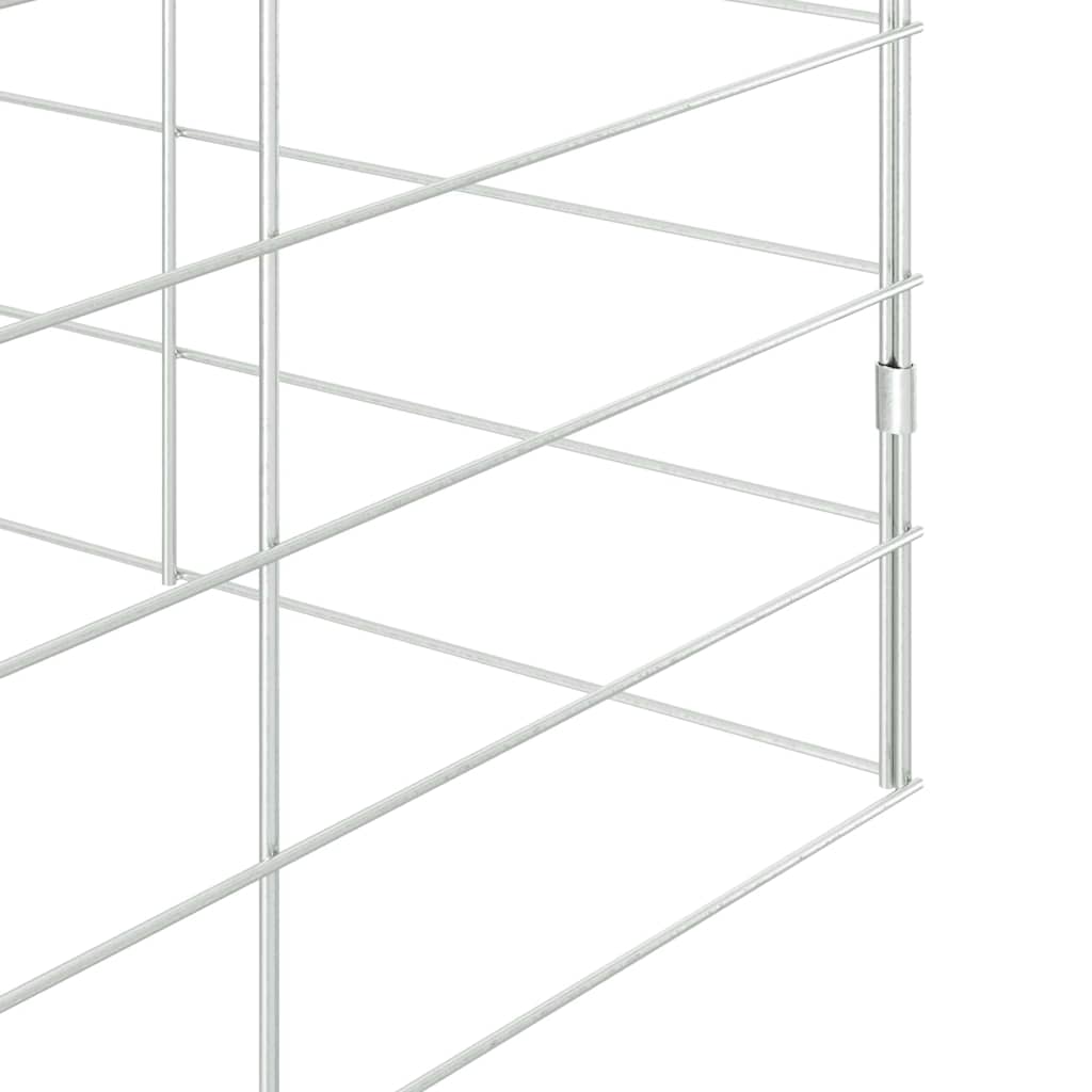 Nyúl Ketrec Ezüst 200 x 100 x 210 cm Horganyzott acél