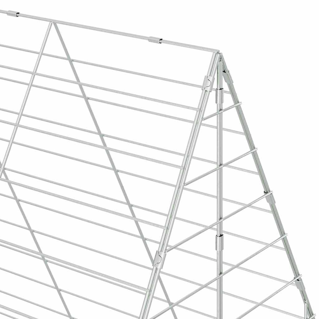 Nyúl Ketrec Ezüst 200 x 100 x 210 cm Horganyzott acél