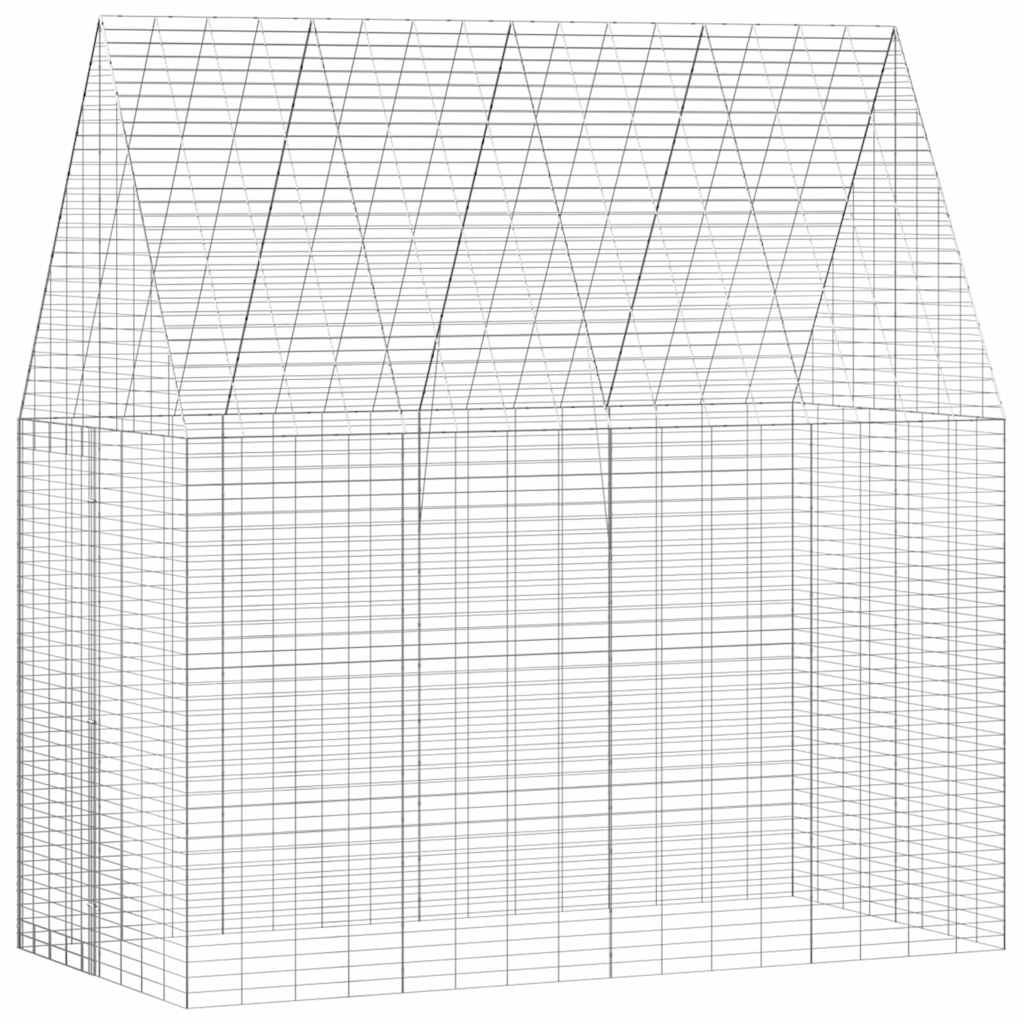 Nyúl Ketrec Ezüst 200 x 100 x 210 cm Horganyzott acél