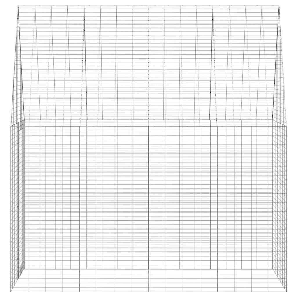 Nyúl Ketrec Ezüst 200 x 100 x 210 cm Horganyzott acél