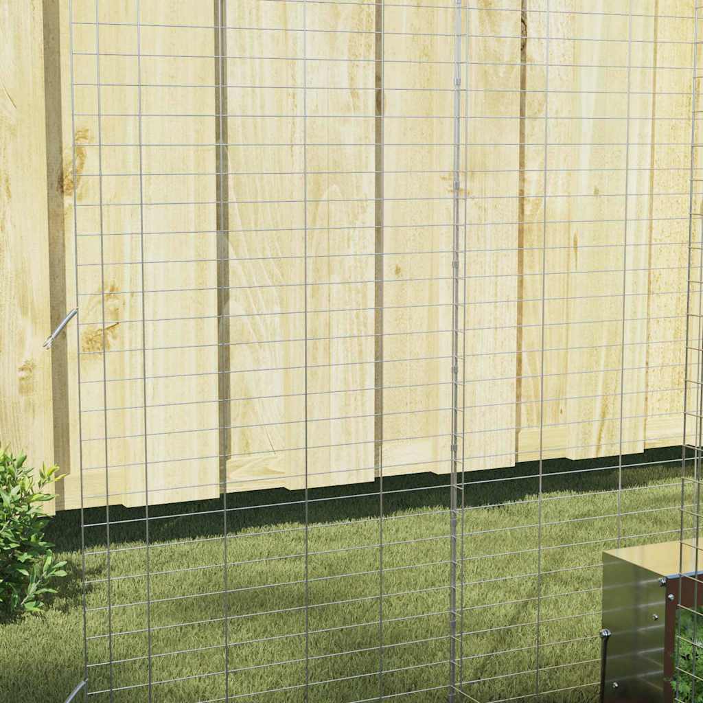 Nyúl Ketrec Ezüst 300 x 100 x 210 cm Horganyzott acél